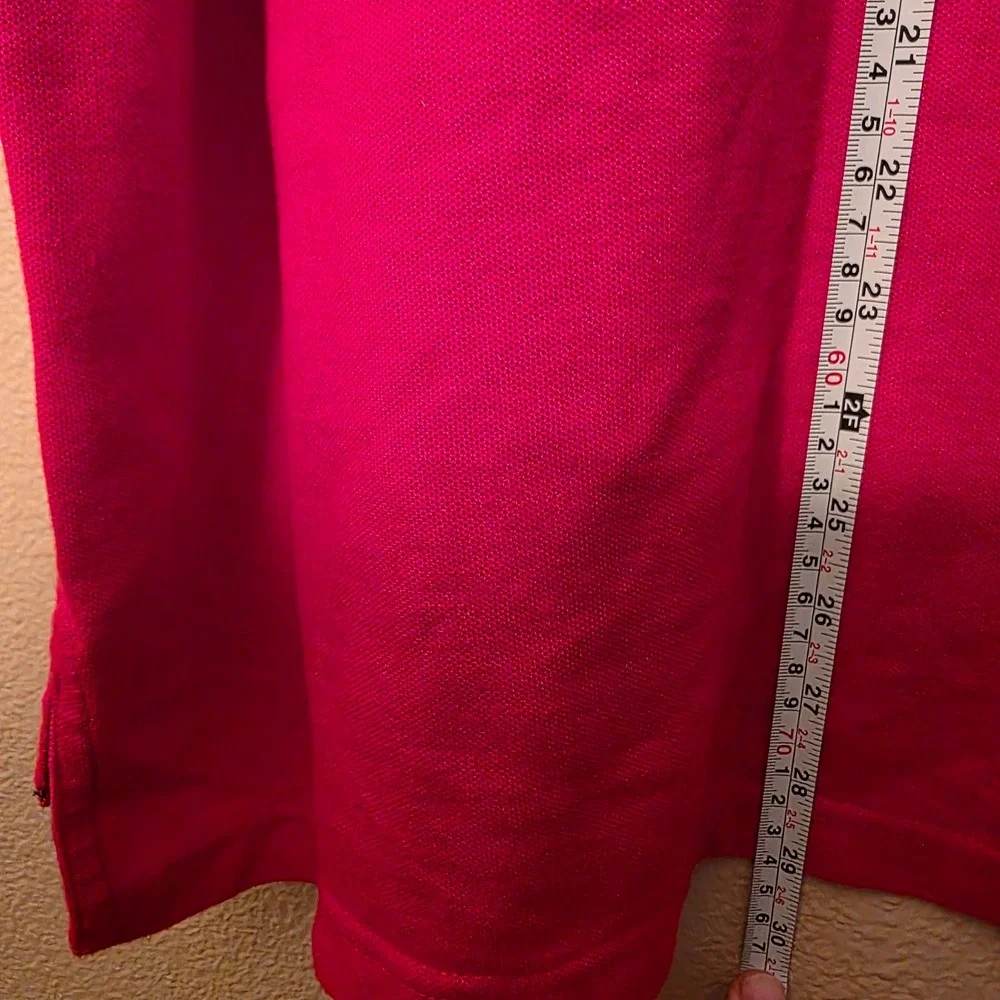 Vintage Rock Point Mens XL Red Star Americana‎ Polo Shirt 90s Short Sleeve Pique